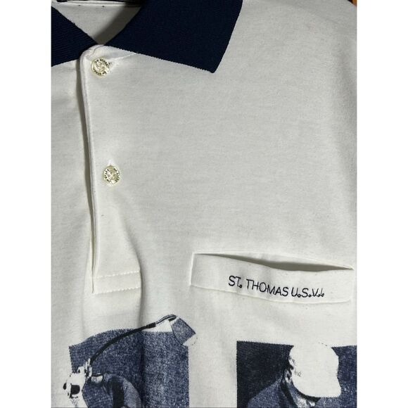 Vintage NOS In Doubt? Play A Second Ball Golf Polo Shirt - Picture 3 of 5